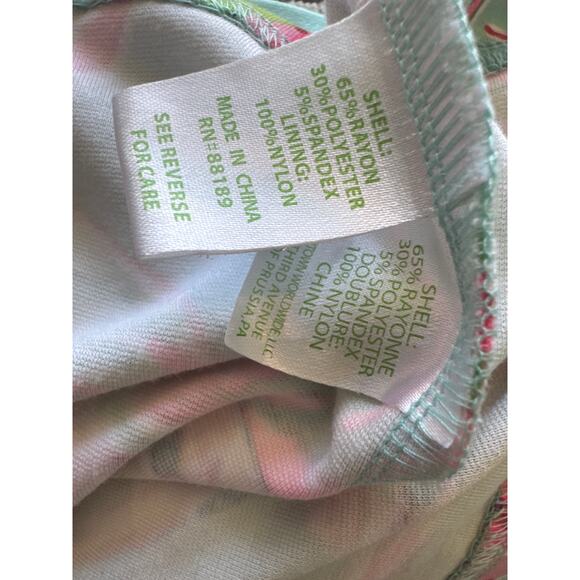 Lilly Pulitzer Charlene Tropical Sheath Dress 3/4 sleeve Pink Blue Women Sz M - Picture 7 of 10